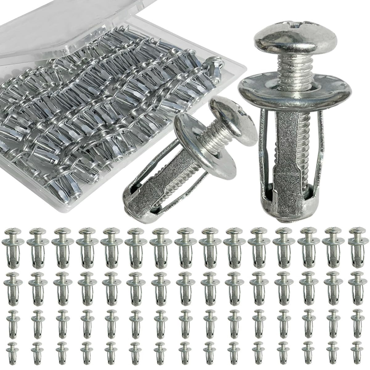 80PCS Petal Expansion Bolt Set with Toolbox, Expansion Screws Petal Nuts 80PCS Petal Expansion Bolt Set with Toolbox, Expansion Screws Petal Nuts