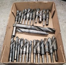 Assorted 27 Industrial Twist Drill Bit Lot Morse Taper & Straight Shank HSS picture