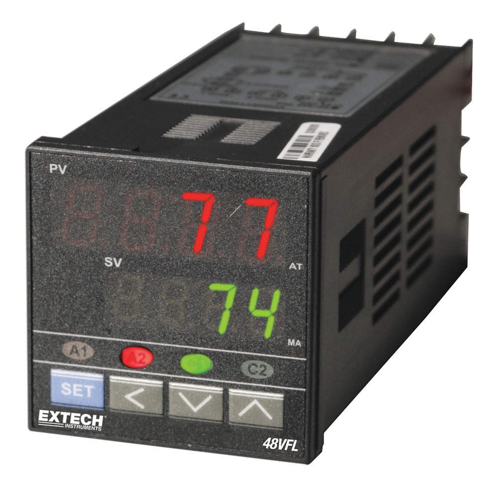 EXTECH 48VFL11 Temperature PID Controller,1/16 DIN,5A 15E599 EXTECH 48VFL11 Temperature PID Controller,1/16 DIN,5A 15E599