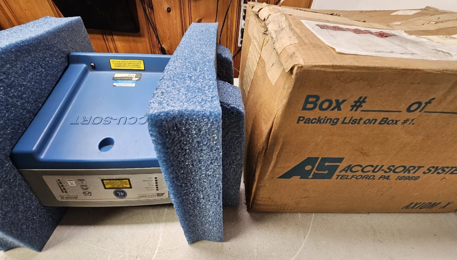 Accu-Sort Axiom 400 Laser Barcode Scanner Standard Density USA Head MPN AXIOM