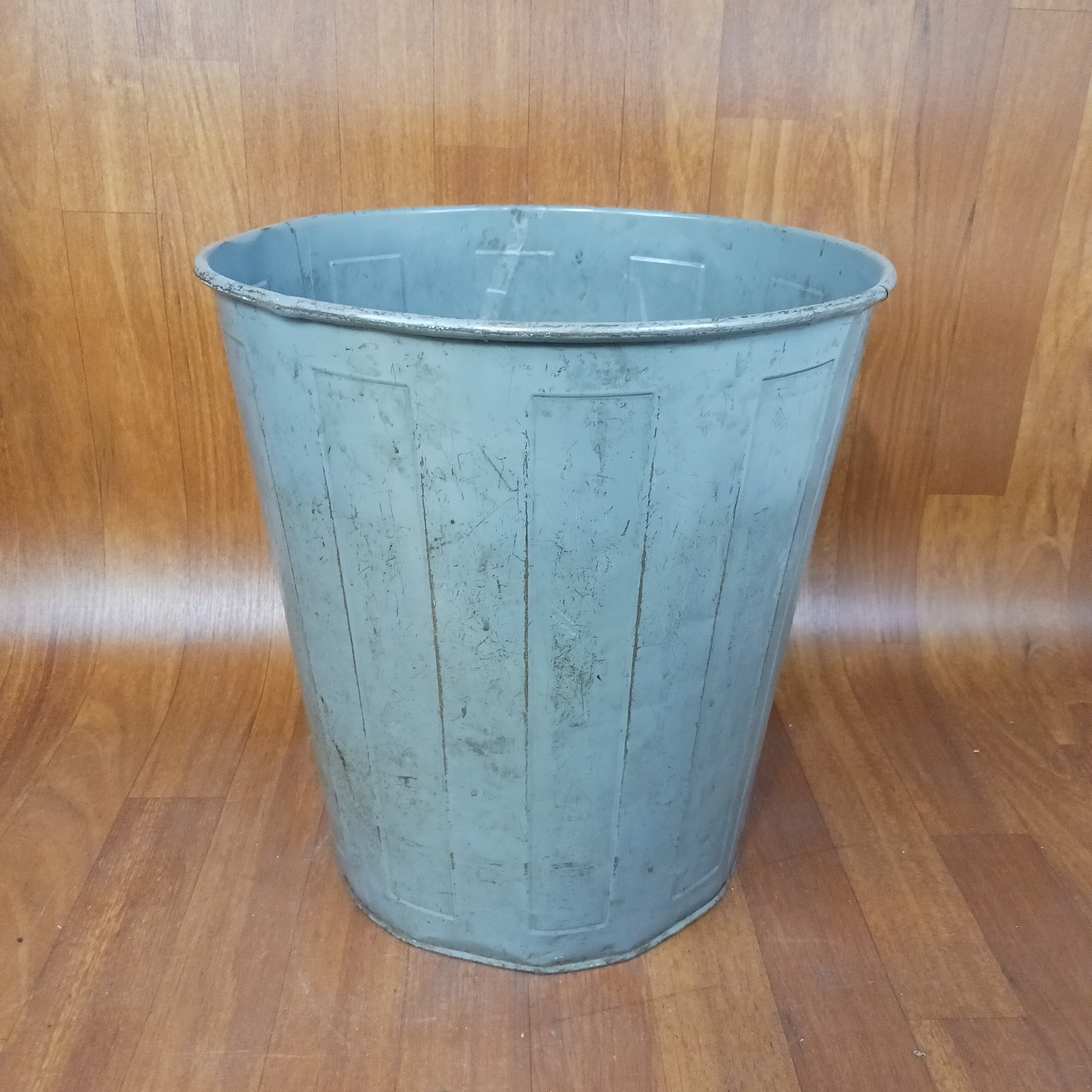 Vintage Lawson Industrial Metal Waste Basket Trash Can 14\ Vintage Lawson Industrial Metal Waste Basket Trash Can 14\