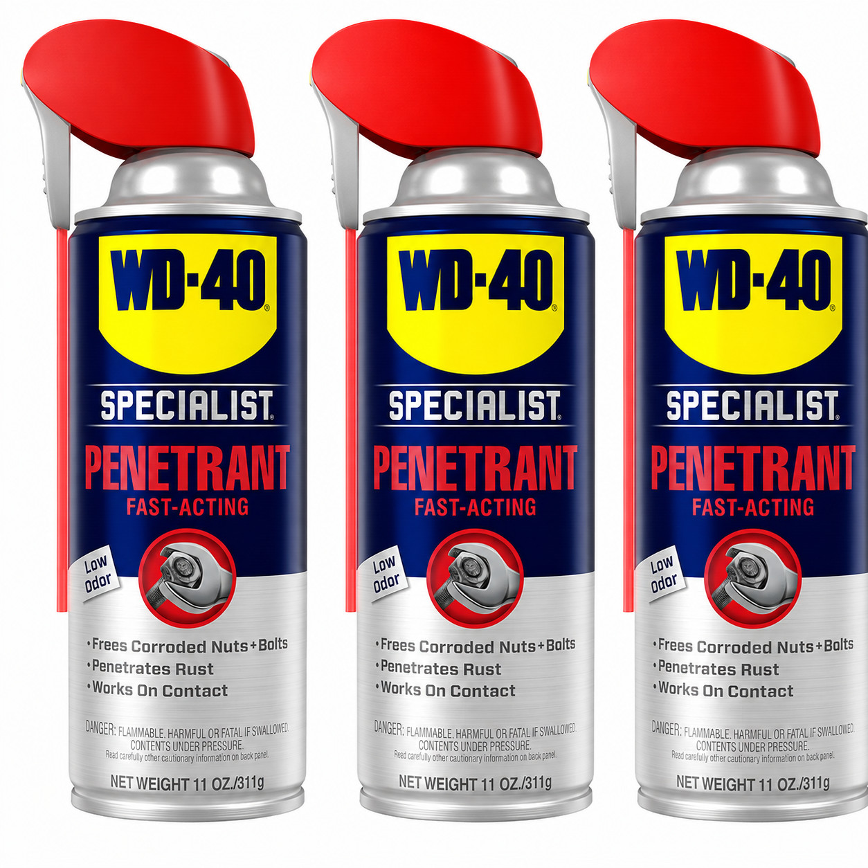 3 Pack WD-40 Specialist Fast-Acting Penetrant Spray 11 oz Rust Release 3 Pack WD-40 Specialist Fast-Acting Penetrant Spray 11 oz Rust Release