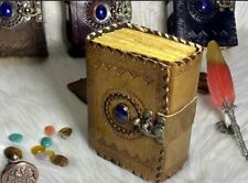 Grimoire leather journal handmade celtic stone diary great gift for Him Her picture