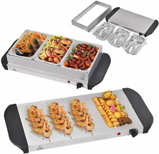 Food Warmer Buffet Electric Server Bain Marie Stainless Steel 1.5L X 3 Tray picture