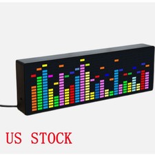 US RGB Audio Level Indicator Stereo Music Spectrum LED Light Amplifier VU Meter picture