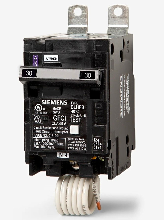 Siemens BLHFB230A Type BH GFCI Breaker 30A 2-Pole 120/240V Class A Siemens BLHFB230A Type BH GFCI Breaker 30A 2-Pole 120/240V Class A