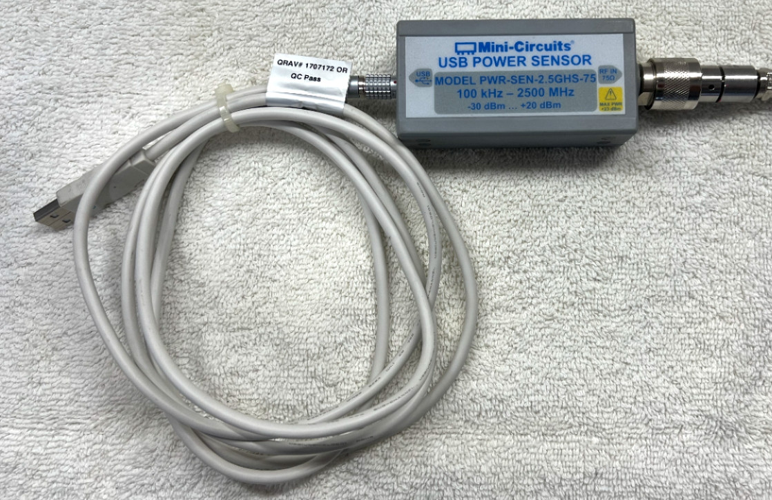 Mini-Circuits PWR-SEN-2.5GHS-75 USB 75Ω Power Sensor 100 kHz - 2.5 GHz, -30 to Mini-Circuits PWR-SEN-2.5GHS-75 USB 75Ω Power Sensor 100 kHz - 2.5 GHz, -30 to