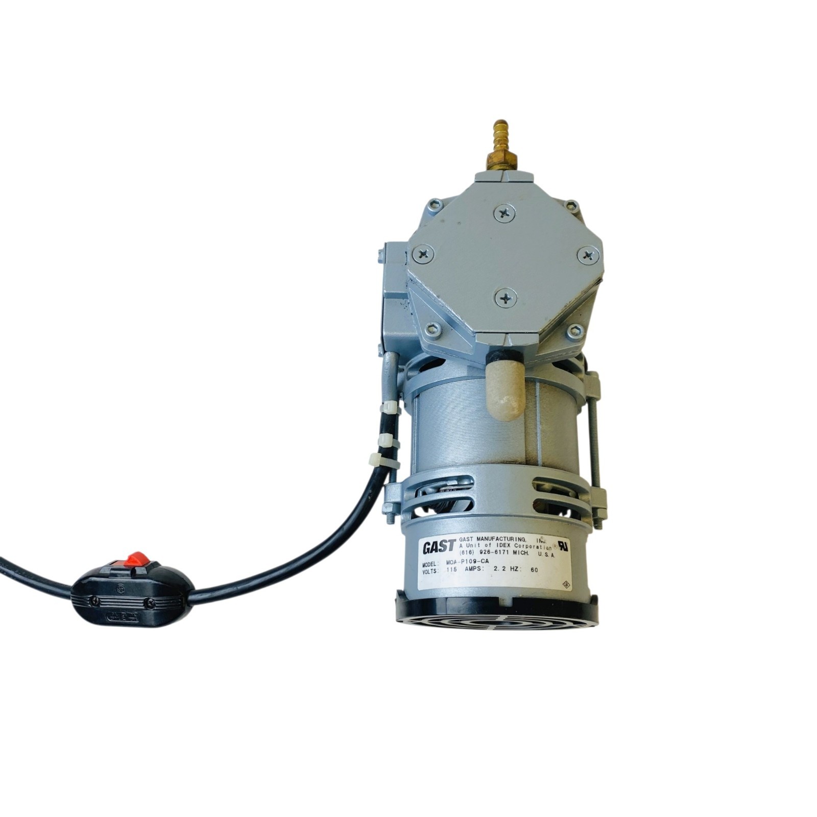 Gast MOA-P109-CA Oilless Diaphragm Pump Air Compressor Tested Gast MOA-P109-CA Oilless Diaphragm Pump Air Compressor Tested