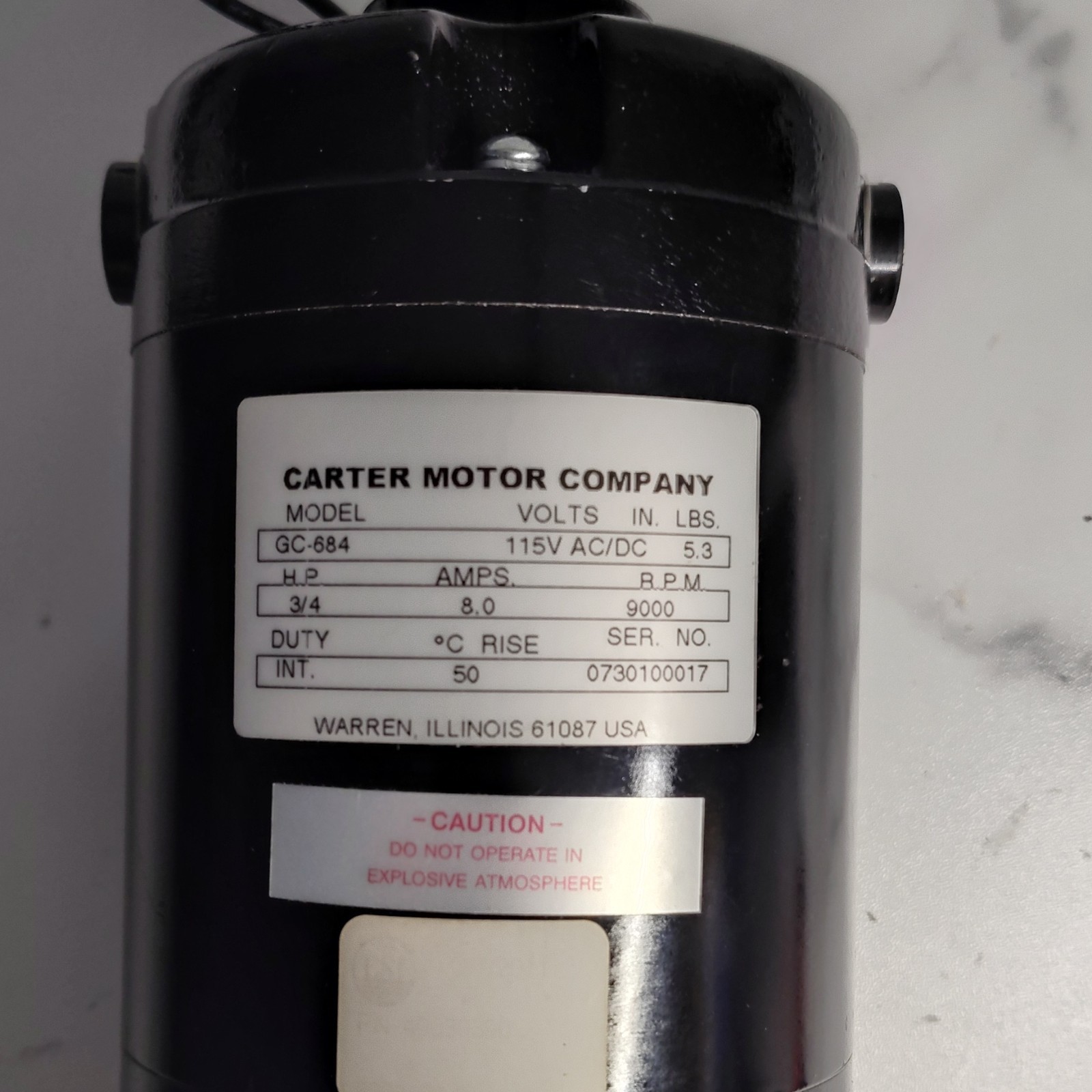 Carter GC-684 Pump Haldex Electric Hydraulic Gear Pump 3/4 HP 40030890