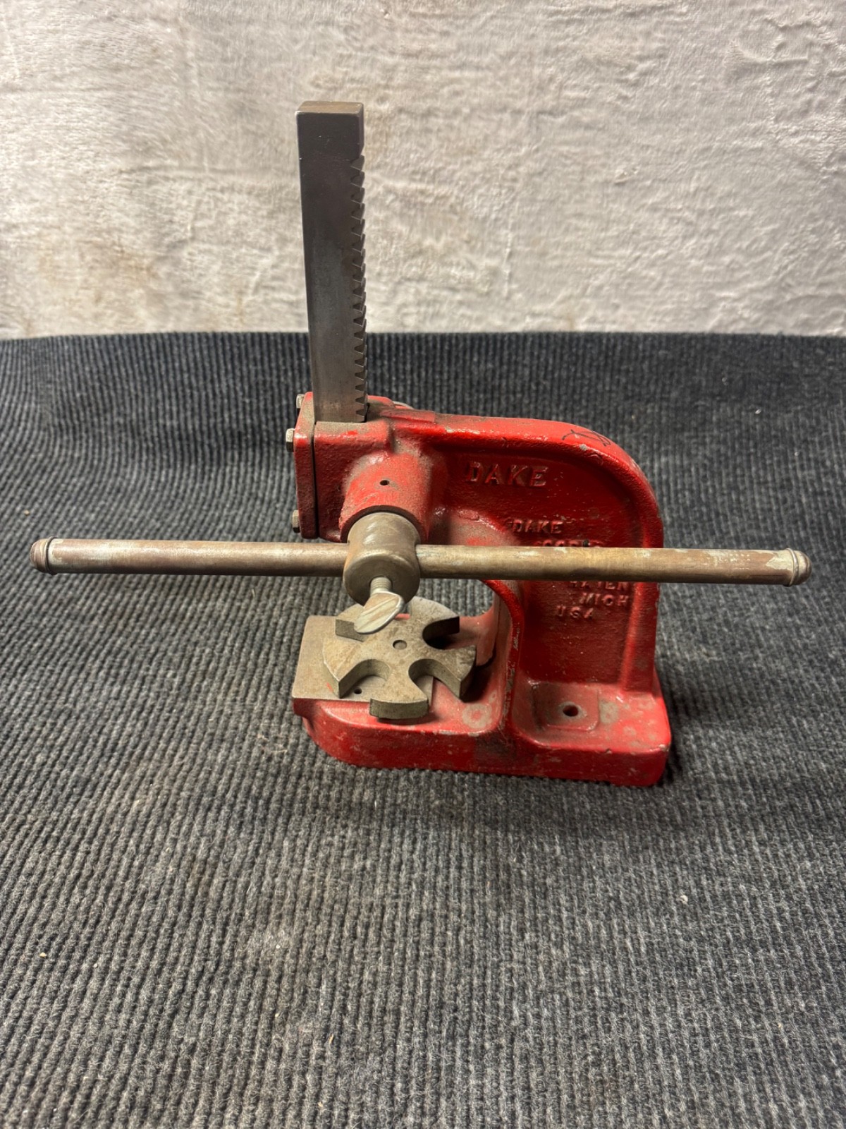 Vintage Dake Arbor Press Model X, 1 Ton Shop Press