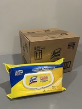 lot of (6) 80ct Packs Of Lysol Lemon & Lime Blossem Scent Disinfecting Wipes picture