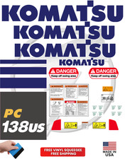 Fits Komatsu PC138US Decal Kit Excavator Stickers -  - 3M Vinyl picture