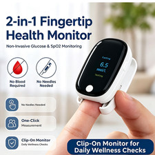 2-In-1 Fingertip Blood Glucose And Oxygen Monitor Spo2 Glucose Meter Pulse Rate picture