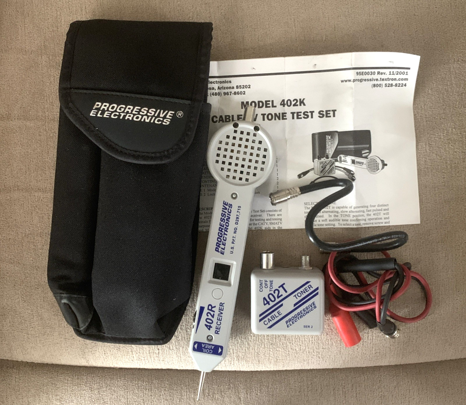 Progressive Electronics Tone Test Set Receiver 402R + 402T CATV SMATV MATV Progressive Electronics Tone Test Set Receiver 402R + 402T CATV SMATV MATV