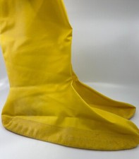 Yellow Hazmat Protective Latex Boot Chemical Safety Shoe Cover 3 Sizes Available picture