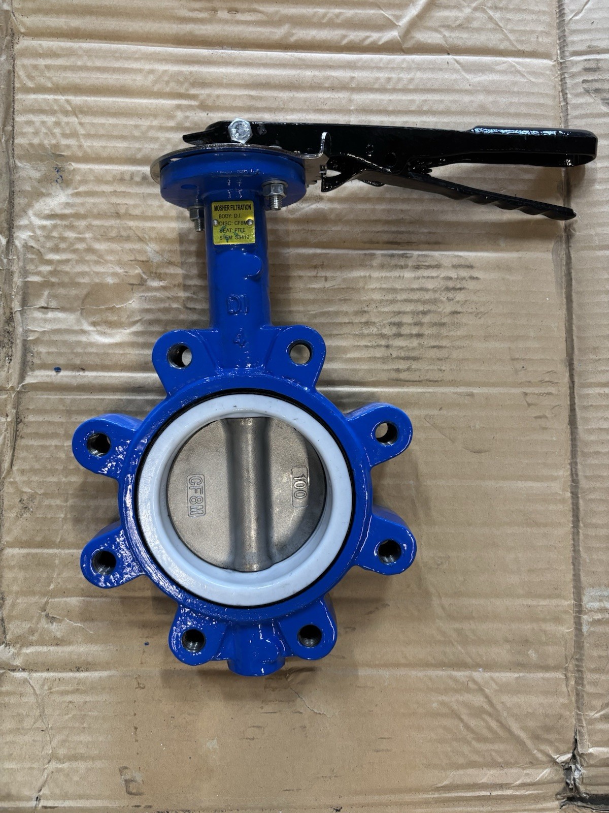 4” Butterfly Valve, Lug, Ductile Iron Body, Stainless Steel Disc, Ptfe Seat 4” Butterfly Valve, Lug, Ductile Iron Body, Stainless Steel Disc, Ptfe Seat