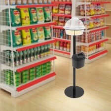 43.31in High Black& Clear PC& PP& Stainless Food Service Sample Display Stand picture