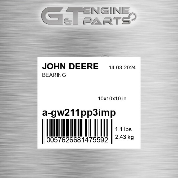 A-GW211PP3IMP BEARING fits JOHN DEERE (New Aftermarket Open Box)
