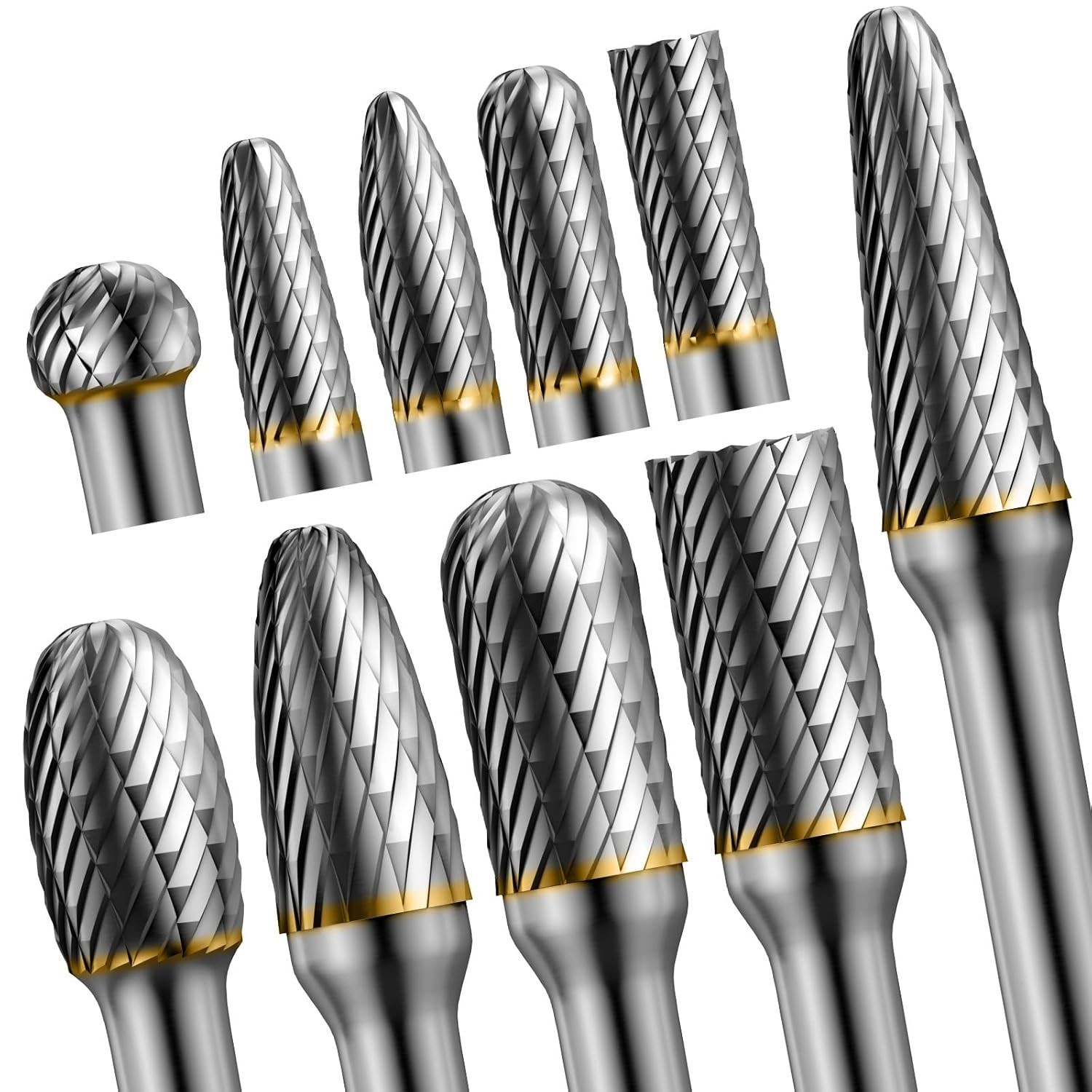 10Pcs Die Grinder Bits W/ 1/4 10Pcs Die Grinder Bits W/ 1/4