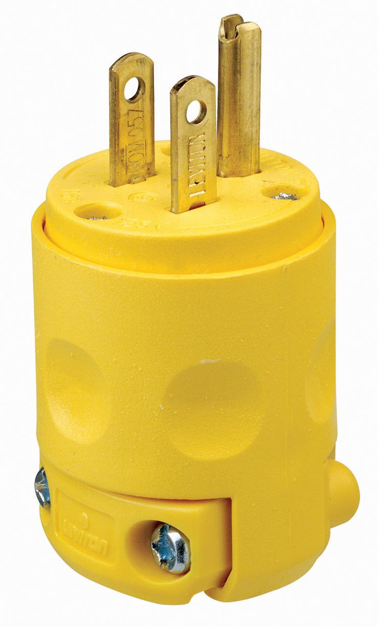 15 Amp 125-Volt 3-Wire Plug Yellow 15 Amp 125-Volt 3-Wire Plug Yellow