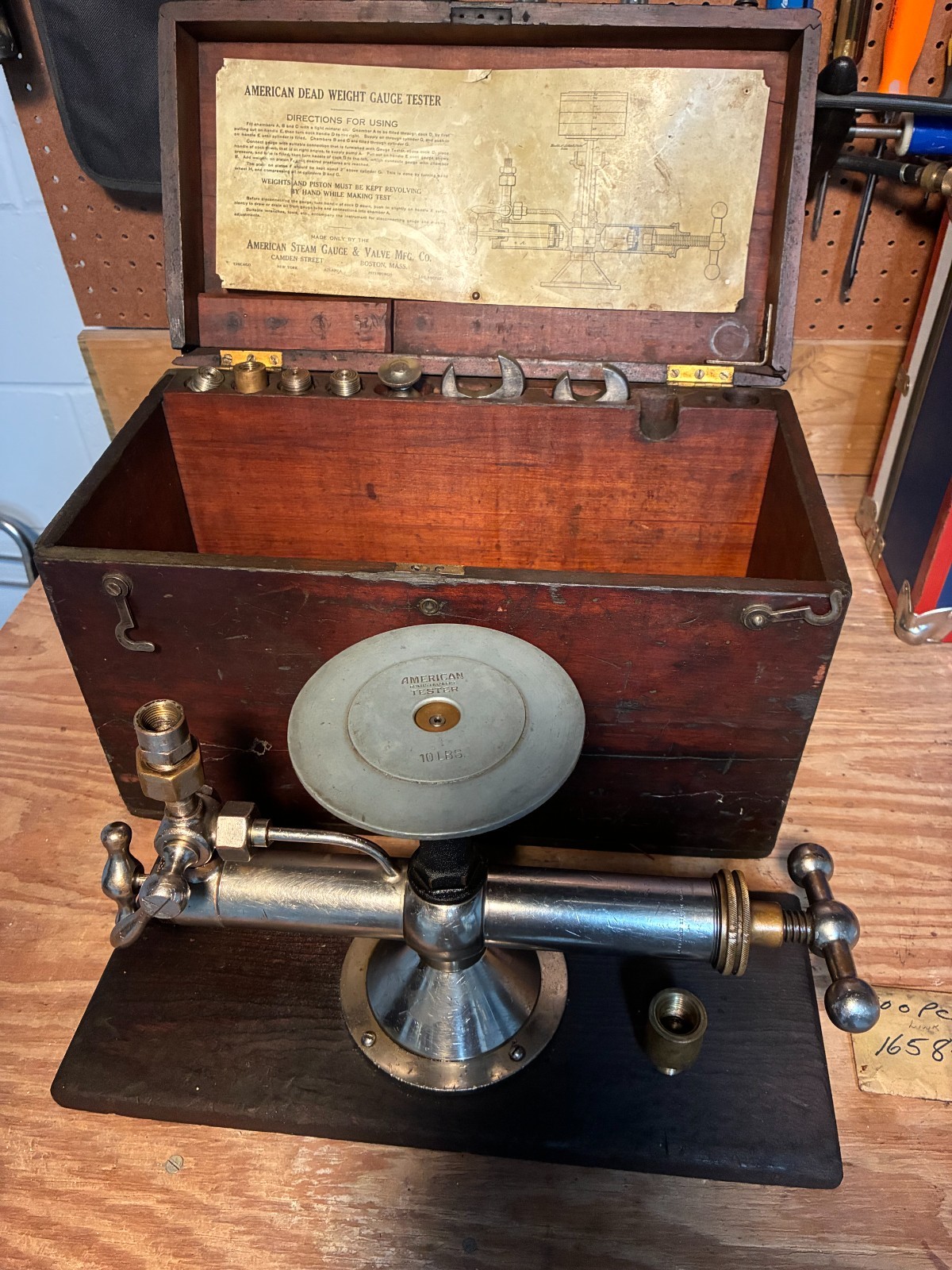 Vintage American Dead Weight Gauge Tester w/Case & Accessories Vintage American Dead Weight Gauge Tester w/Case & Accessories