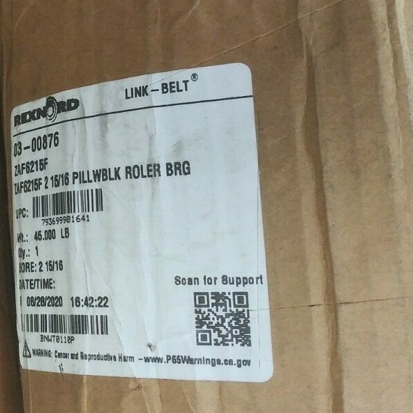 NEW  Rexnord ZAF6215F Roller Bearing Pillow Block 03-00876 *FREE SHIPPING*