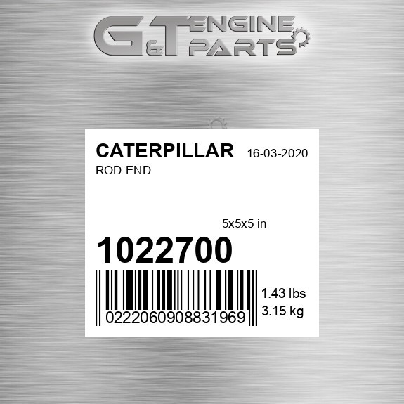1022700 ROD END fits CATERPILLAR (NEW AFTERMARKET) 1022700 ROD END fits CATERPILLAR (NEW AFTERMARKET)