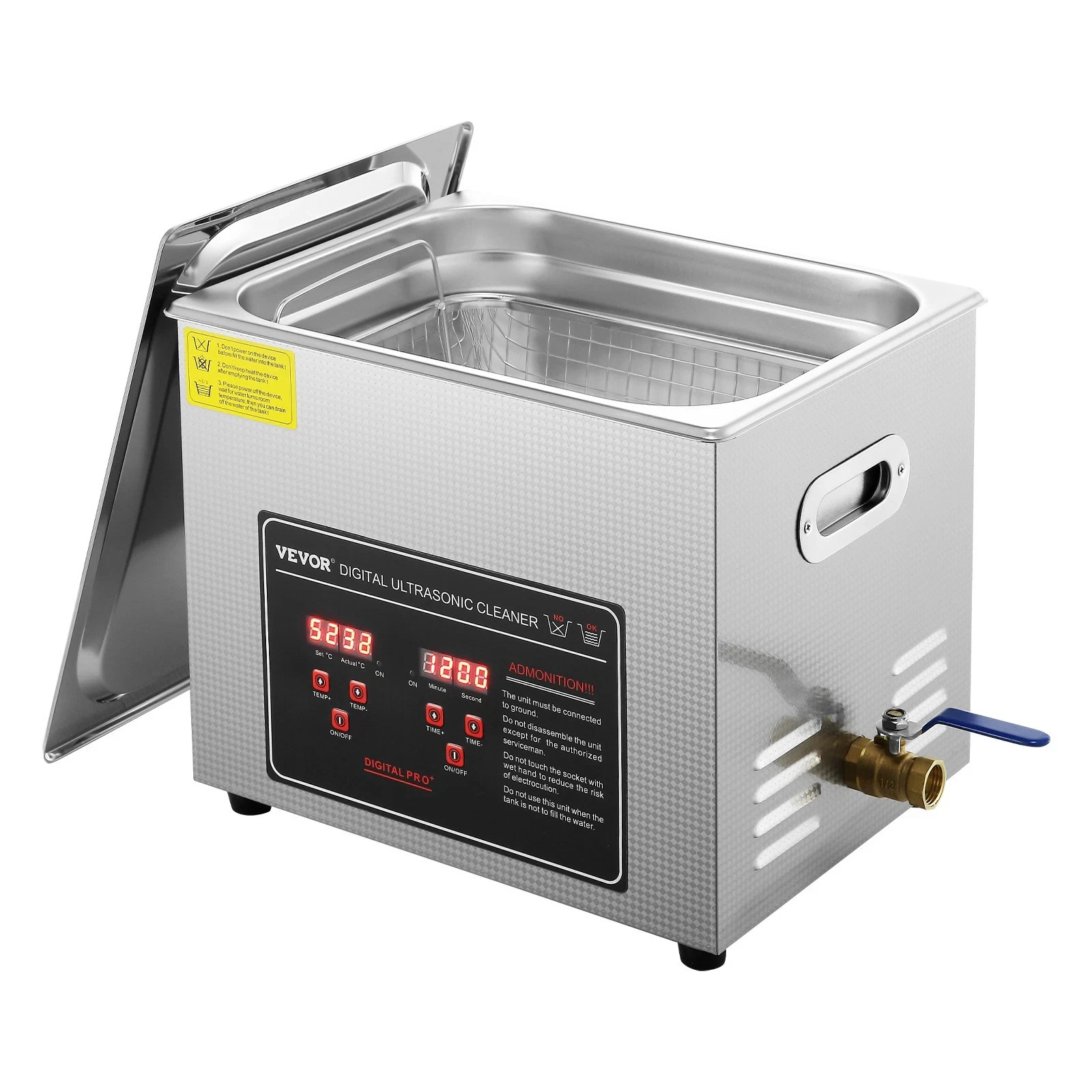 VEVOR 10L Ultrasonic Cleaner with Timer Heating Machine Digital Sonic Cleaner VEVOR 10L Ultrasonic Cleaner with Timer Heating Machine Digital Sonic Cleaner