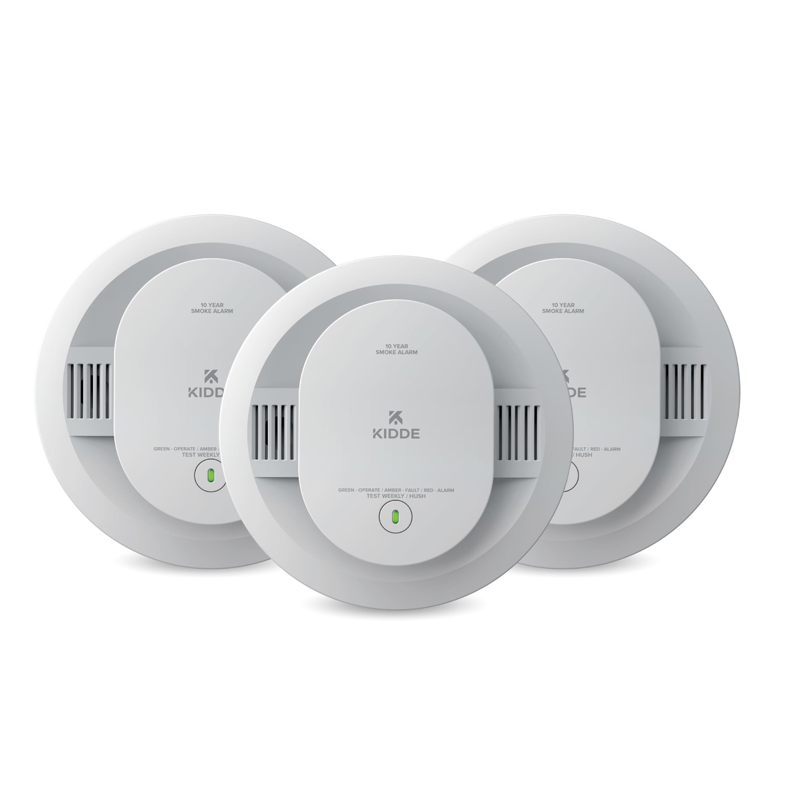 New Kidde Detect 30CUD10-V Smoke + Carbon Monoxide Alarm -3 PACK