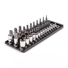 43-Pieces 1/4,3/8,1/2 In. Dr. German Auto Torx Triple Square TR Triple Square Bi picture