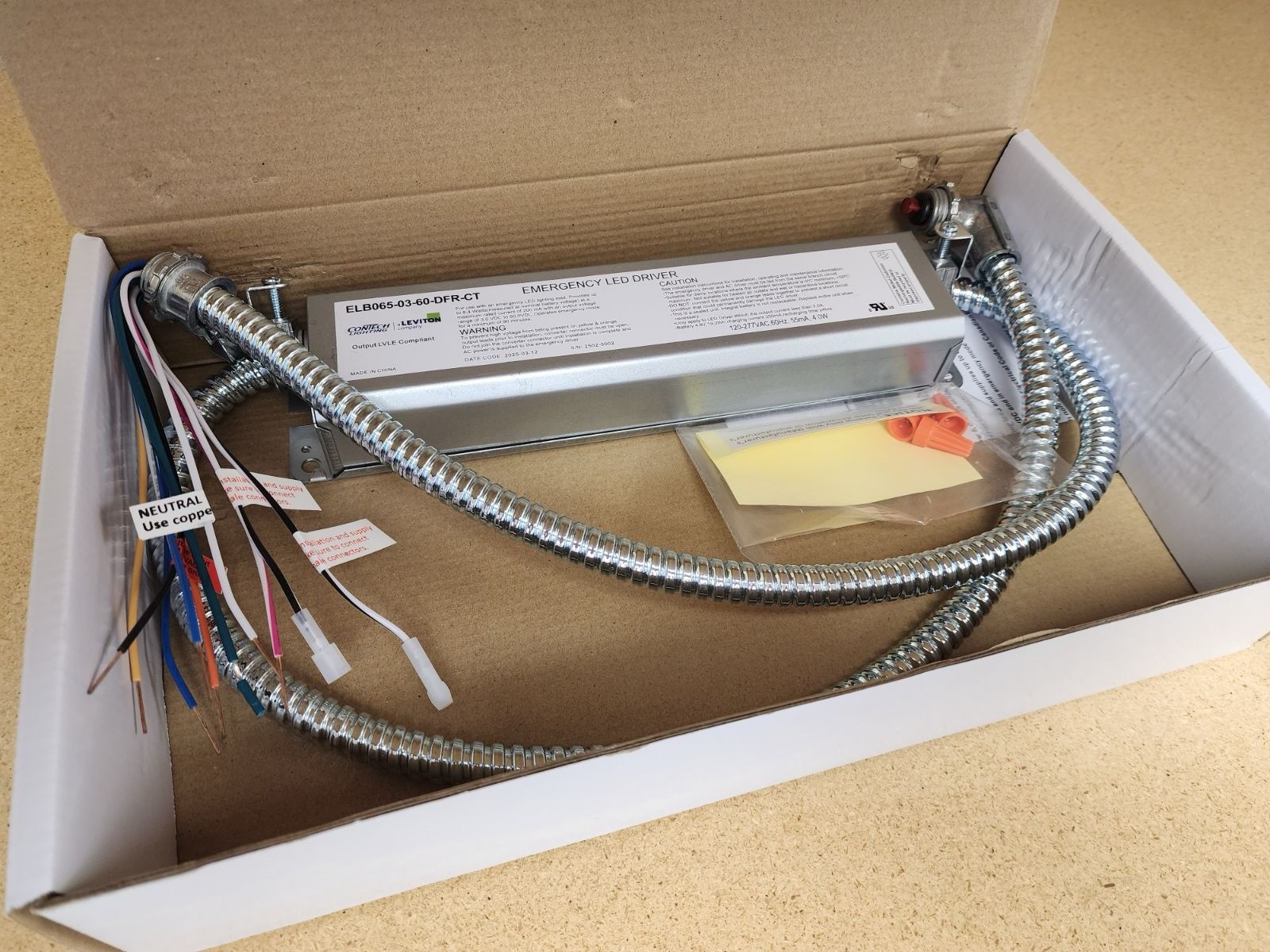 CONTECH ELB065-03-60-DFR-CT Emergency LED Driver 3-60V @ 200MA, 8.4W, 120/277V CONTECH ELB065-03-60-DFR-CT Emergency LED Driver 3-60V @ 200MA, 8.4W, 120/277V