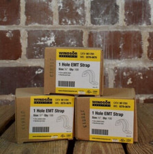 Box of 100 Windsor 1 Hole EMT Strap 1/2