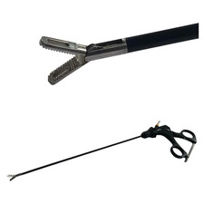Laparoscopic Fenestrated Bowel Grasper 5mm x 330mm Reusable Surgical Medical Lap picture