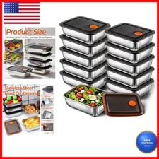 IANFAN 10 Set Stainless Steel Food Containers with Lids Leak-Proof picture