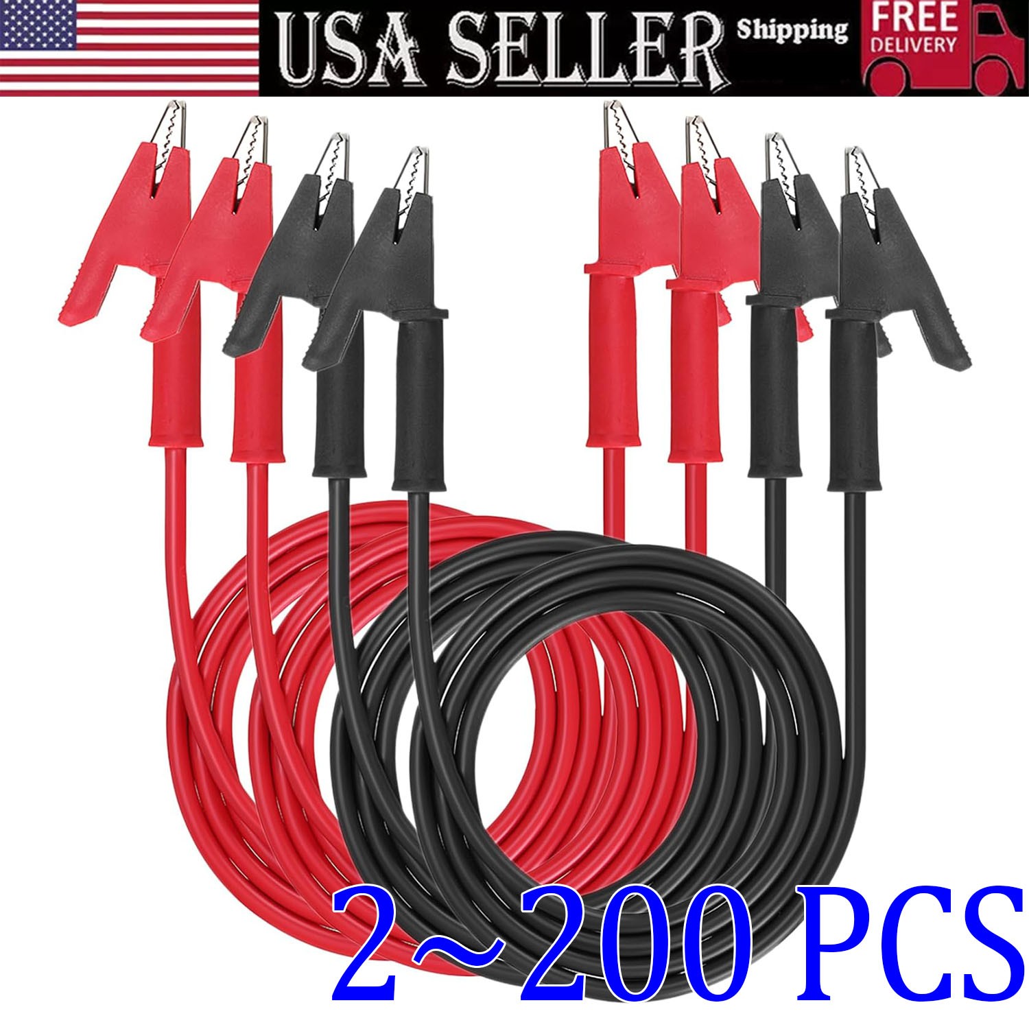 Alligator Clips Electrical Multimeter Test Leads 1500V/15A Jumper Wires Set Lot Alligator Clips Electrical Multimeter Test Leads 1500V/15A Jumper Wires Set Lot