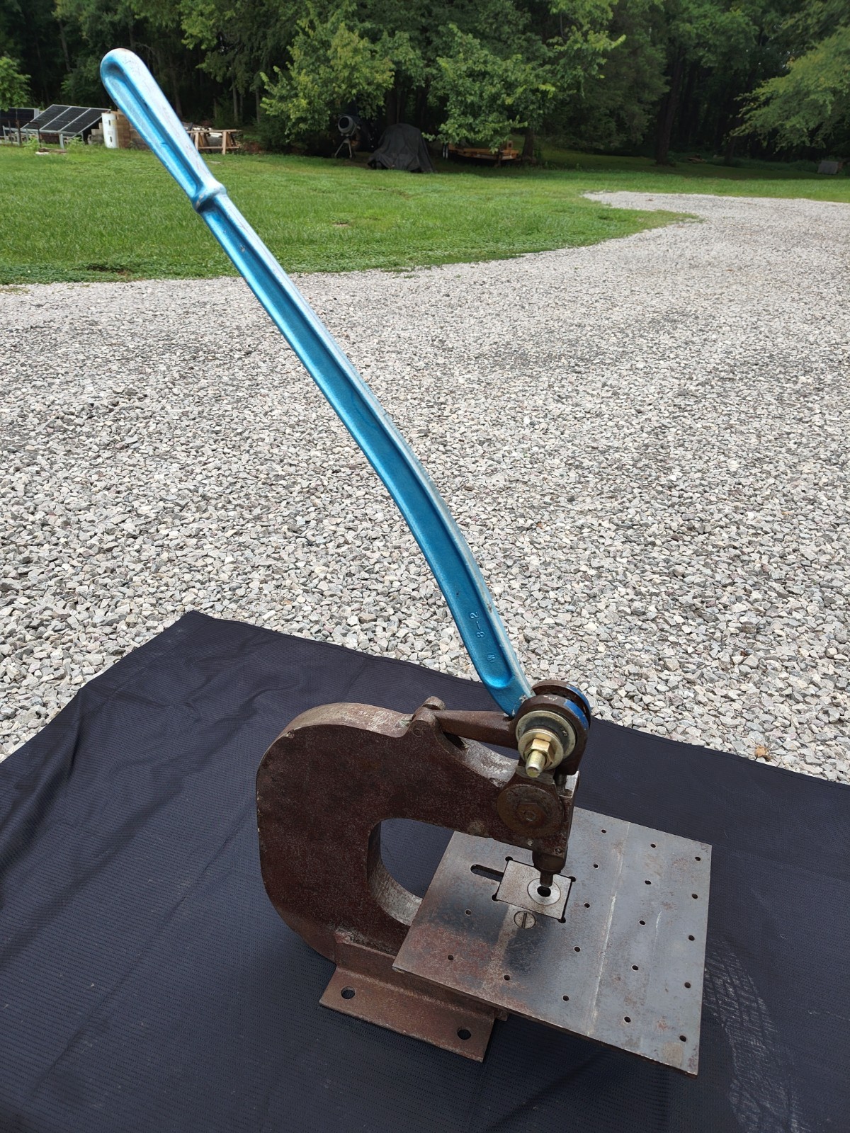 Vintage Heavy-Duty Industrial Bench Punch Press Vintage Heavy-Duty Industrial Bench Punch Press