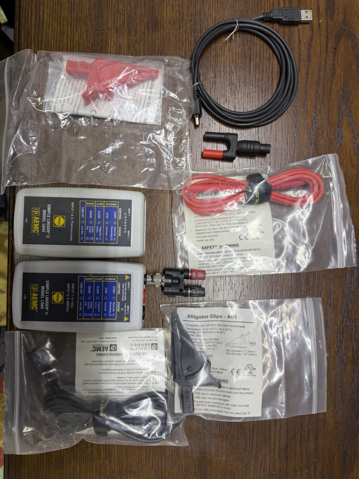 AEMC Instruments Simple Logger II LOT Of 2 With Accessories AEMC Instruments Simple Logger II LOT Of 2 With Accessories