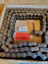 Tsubaki 80-2RB #80-2 5F11 Roller Chain 10ft w/ Connector Link WE SHIP TODAY picture