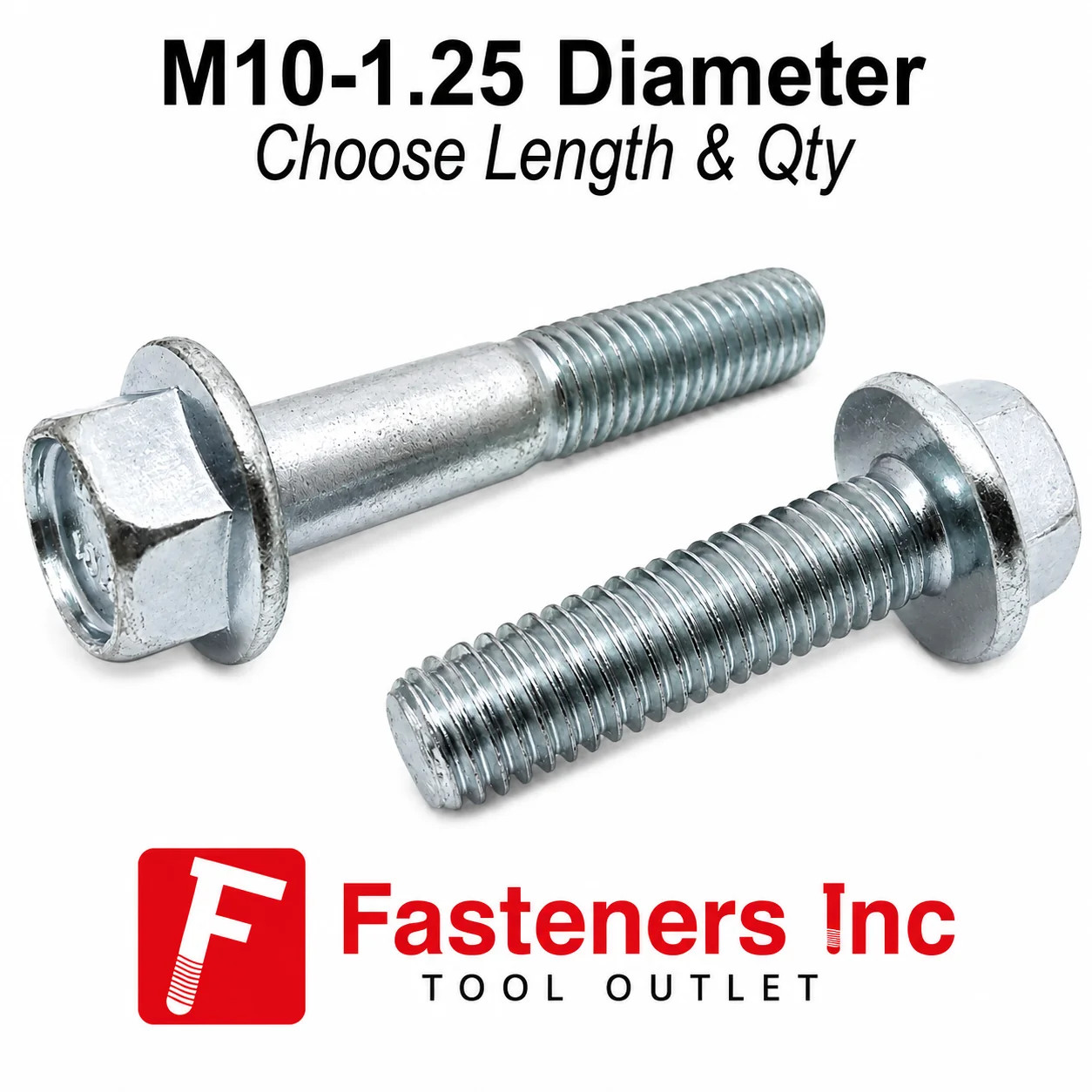 M10-1.25 Class 10.9 JIS Hex Flange Screws Bolts Zinc Clear (Pick Length & Qty) M10-1.25 Class 10.9 JIS Hex Flange Screws Bolts Zinc Clear (Pick Length & Qty)