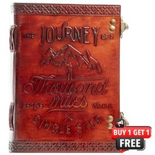 Leather Journal7x5–Handmade Genuine Leather Diary,200Page Notebook|Free Bonus picture