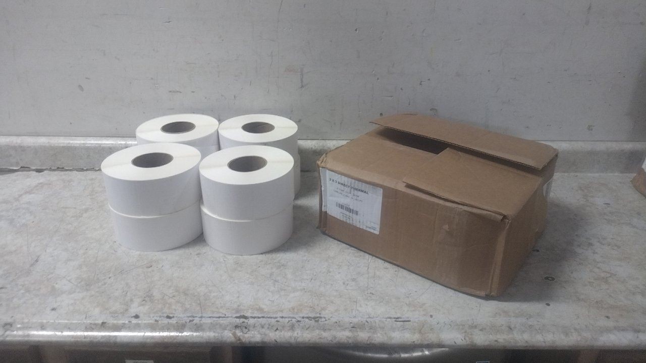 Brand Name 60DX25 8 Pk 2,000 Label/Roll 3 In Width 3 In H Barcode Printer Label Brand Name 60DX25 8 Pk 2,000 Label/Roll 3 In Width 3 In H Barcode Printer Label