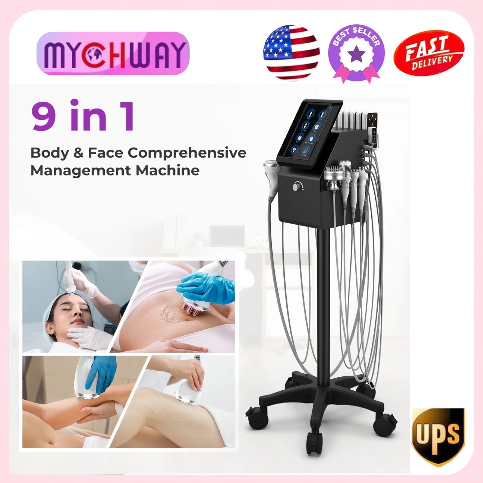 NEW 9-in-1 Beauty Machine Body Massage Facial Skin Care Salon Grade Equipment NEW 9-in-1 Beauty Machine Body Massage Facial Skin Care Salon Grade Equipment