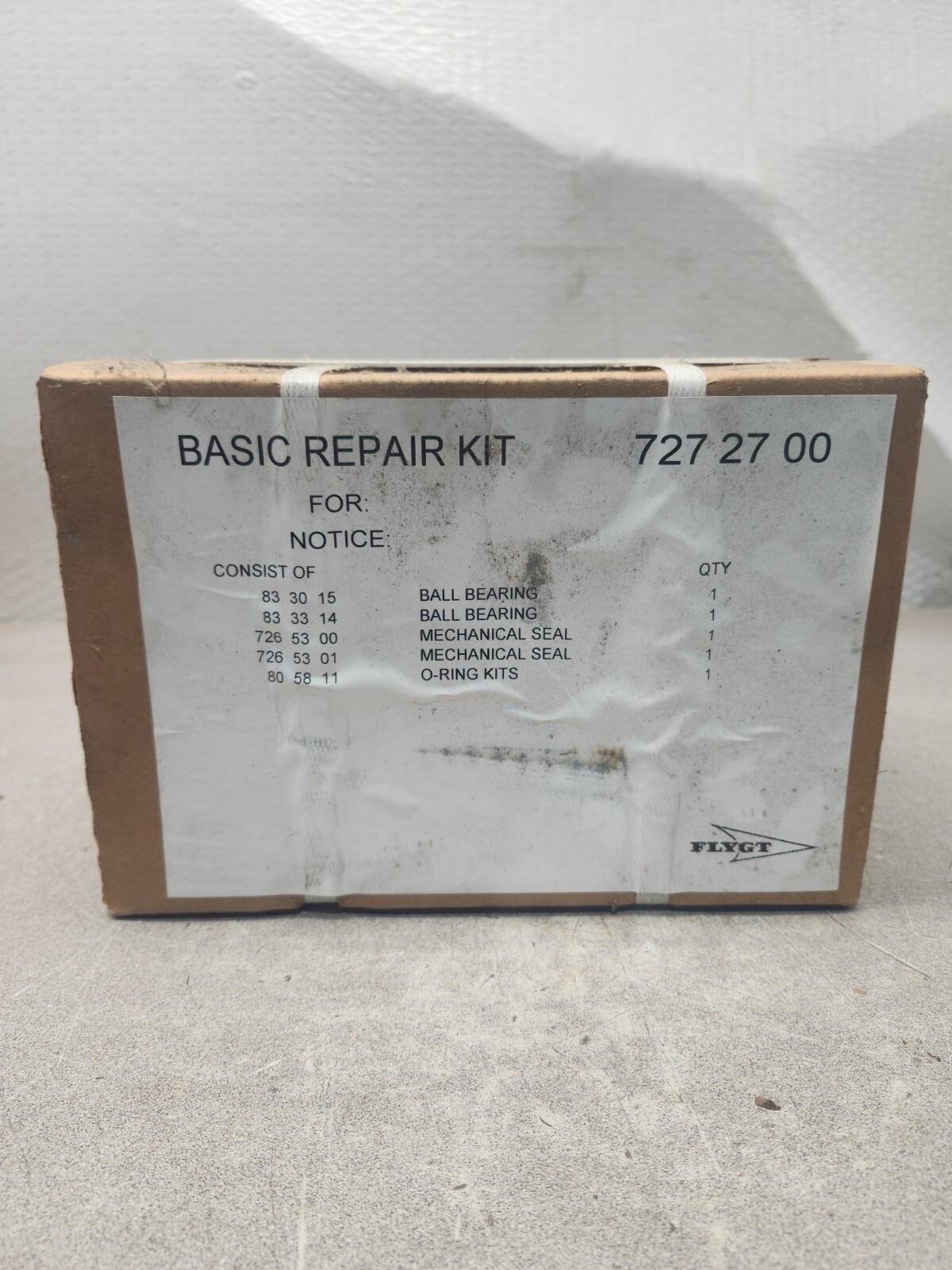 NEW IN BOX Xylem Flygt Basic Repair Kit 7272700 Bearing Mechanical Seal 7265300