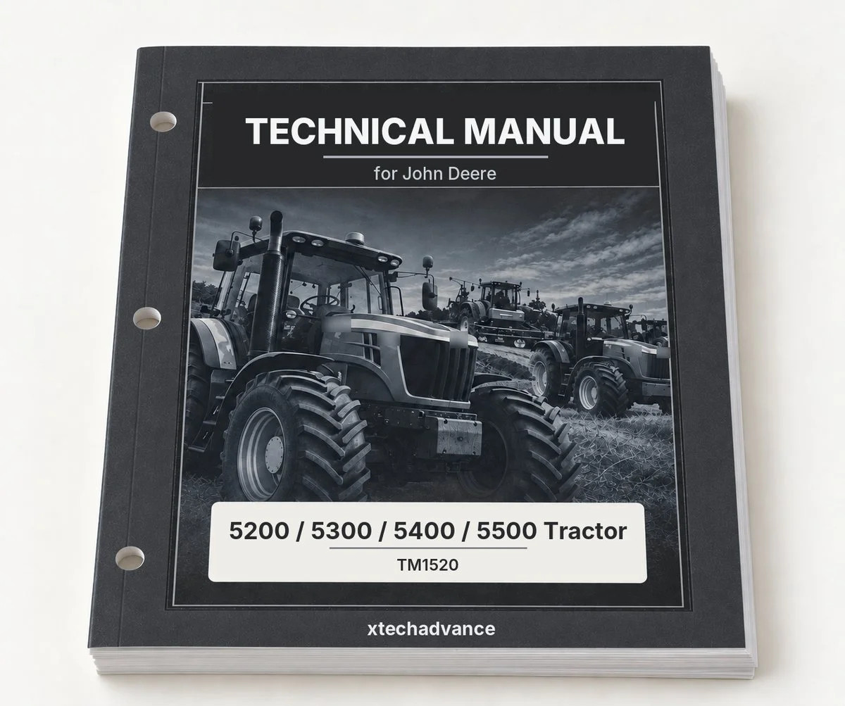 Technical Repair Manual fits John Deere 5200 5300 5400 5500 Tractor TM1520