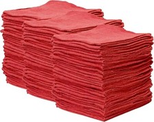 50 Pieces Red Shop Towels Large 15x15 Cleaning Rags, Fast , A Grade picture