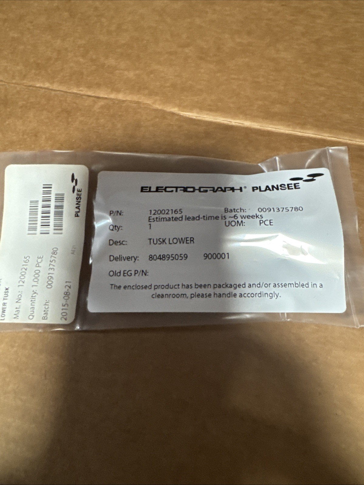 Electrograph Plansee Implanter Source Graphite. Applied, Varian, Axcellis. Electrograph Plansee Implanter Source Graphite. Applied, Varian, Axcellis.