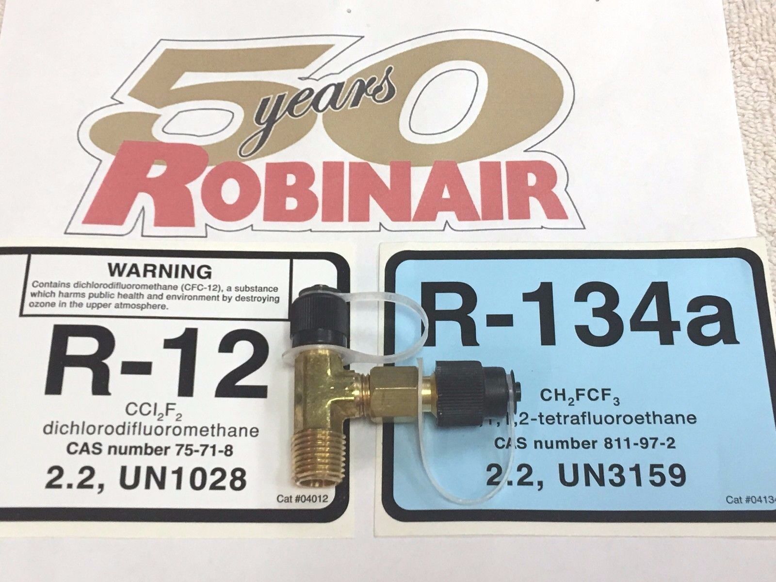 Robinair (15195) Combination Inlet Tee Fitting for R-12 and R-134A, T3-4B