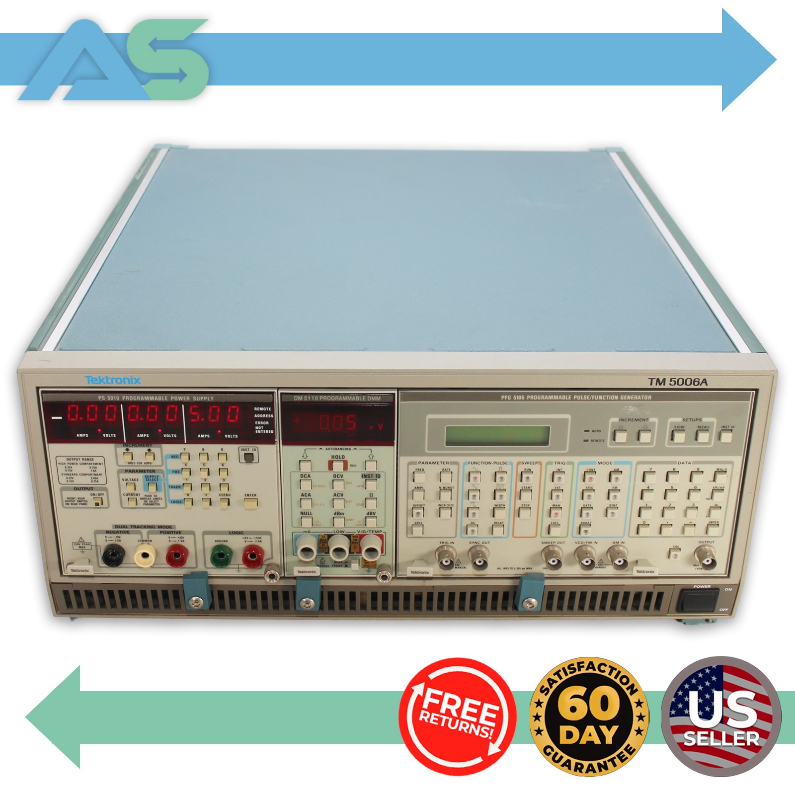 Tektronix TM 5006A Mainframe w/ PS 5010 Power Supply DM 5110 DMM PFG 5105 Gen Tektronix TM 5006A Mainframe w/ PS 5010 Power Supply DM 5110 DMM PFG 5105 Gen