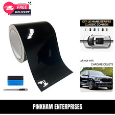 Chrome Delete Vinyl Wrap Kit High Gloss, Black Out Window & Door Trim 4In x 30Ft picture