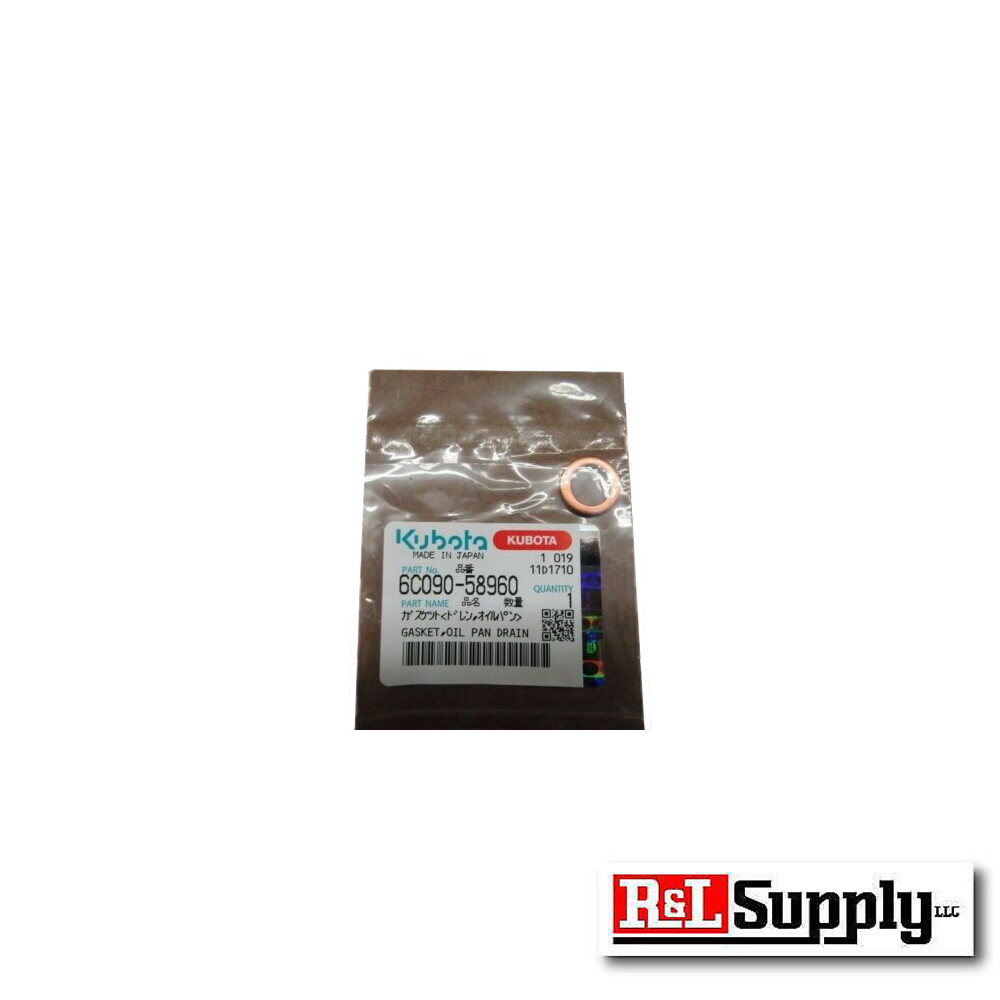 Genuine OEM Kubota Oil Pan Drain Gasket 6C090-58960 Genuine OEM Kubota Oil Pan Drain Gasket 6C090-58960